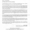 Le courrier reçu.